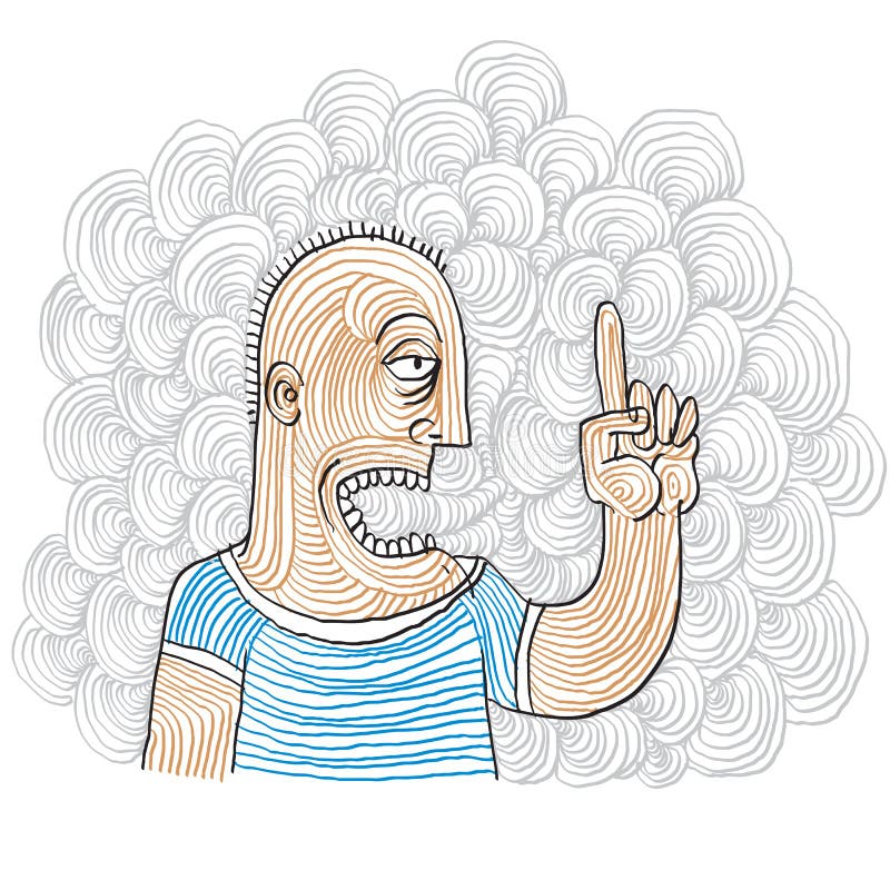 Man pointing with finger, suggestion concept. royalty free illustration