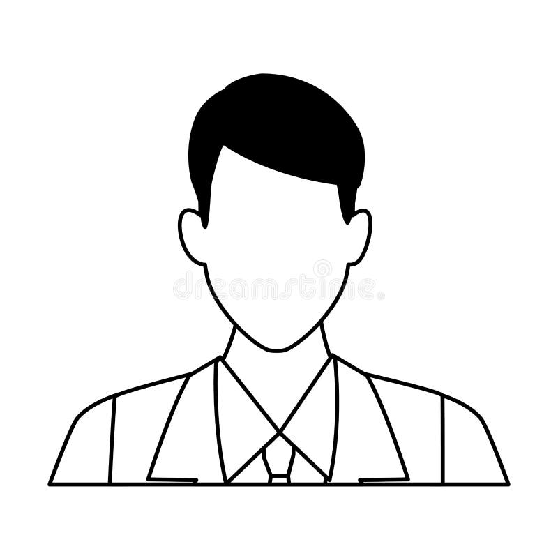 Man Portrait Faceless Black And White Stock Vector Illustration Of People Icon 143631882 