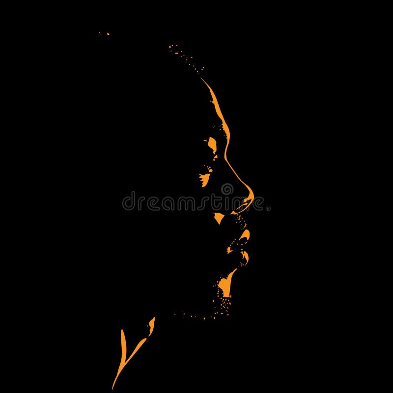 African man face isolated on white Royalty Free Vector Image