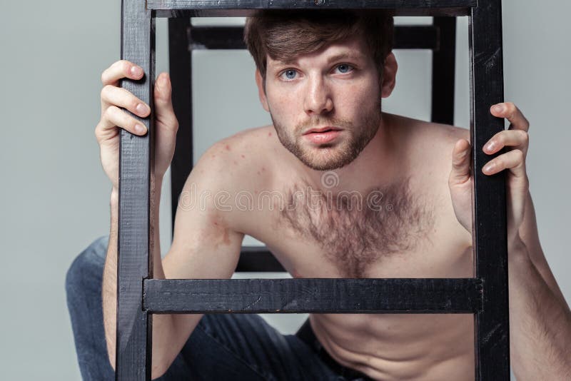 Posing on a ladder stock photo. Image of look 18349648