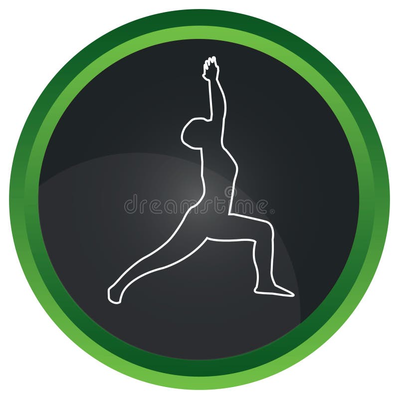 Man Practicing Honorable Yoga Pose. Vector Illustration Decorative ...