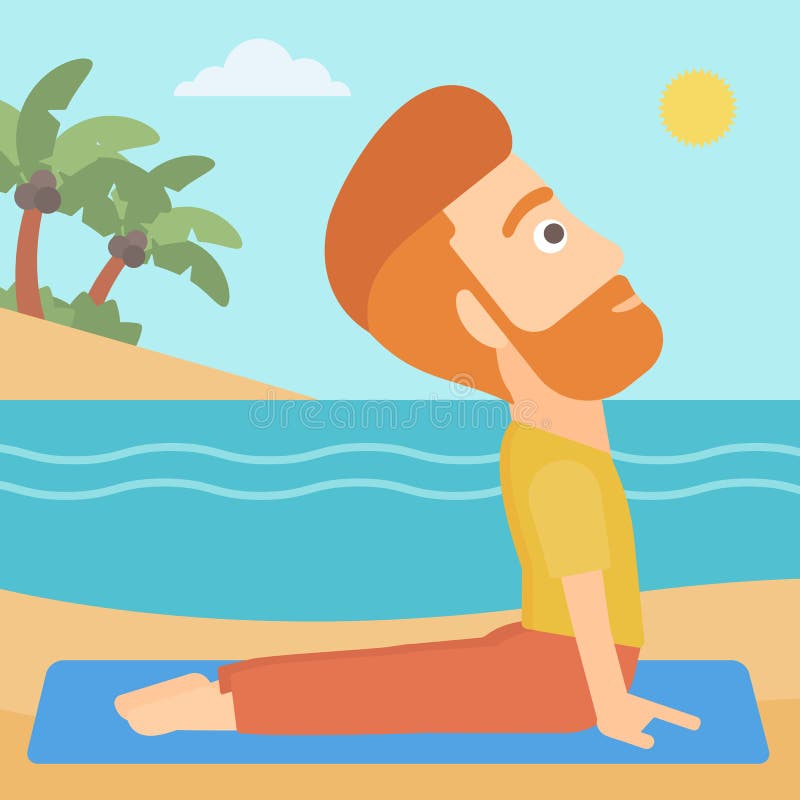 Man practicing yoga. vector illustration Man practicing yoga. vector illustration