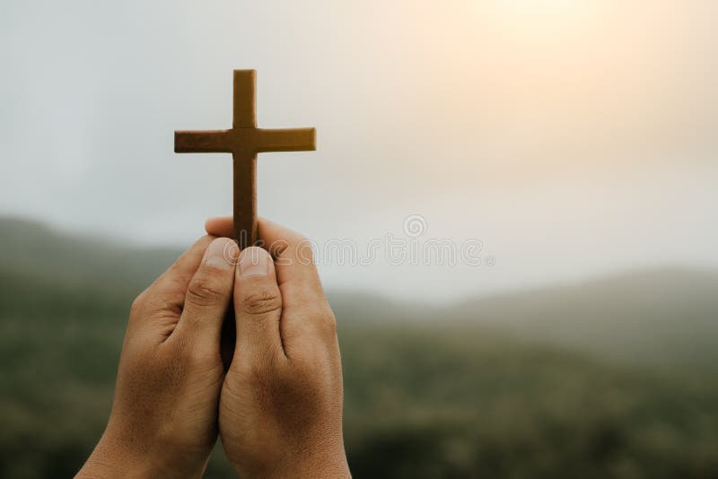 The Cross with in the Forest on Hill is the Blackground Stock Photo - Image of crucifix, 136381010