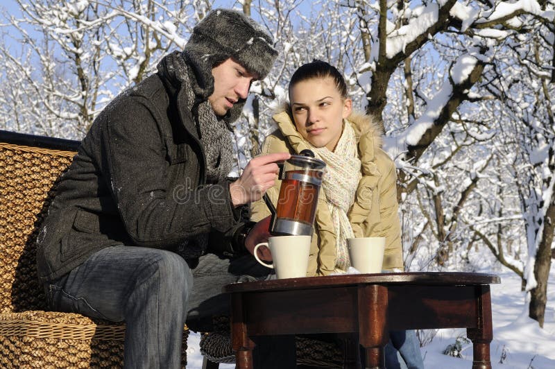 Man preparing drinks