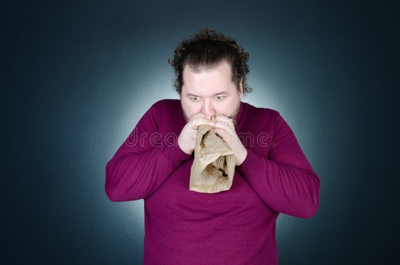 Disease. Health Problem. Nausea and Vomiting. Stock Photo Image of
