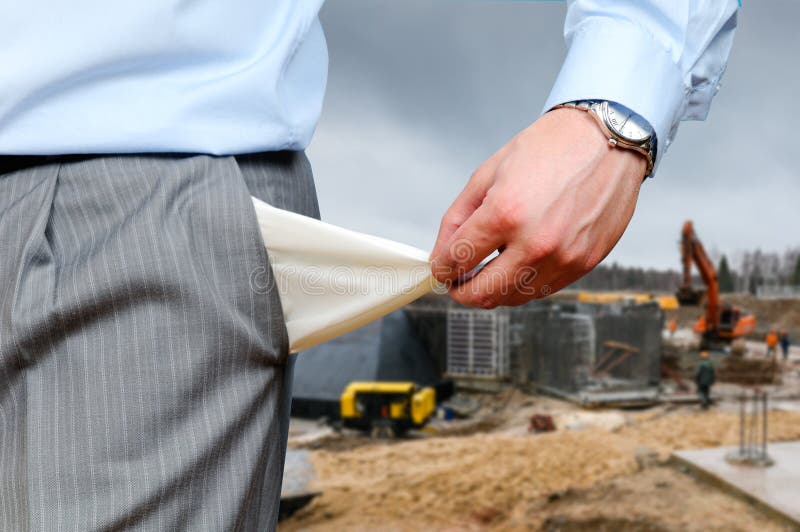 Man Pulling Out Empty Pockets Stock Image Image of depression