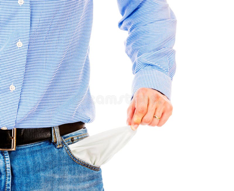 Man Pulling Out Empty Pockets Stock Image Image of people, bankruptcy