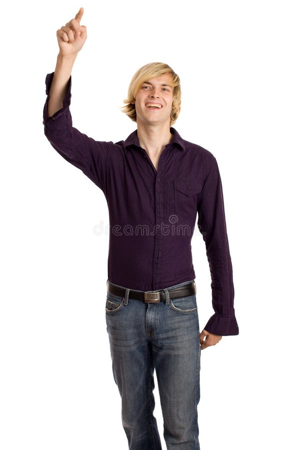 Man in Purple Shirt stock image. Image of standing, caucasian 21118163