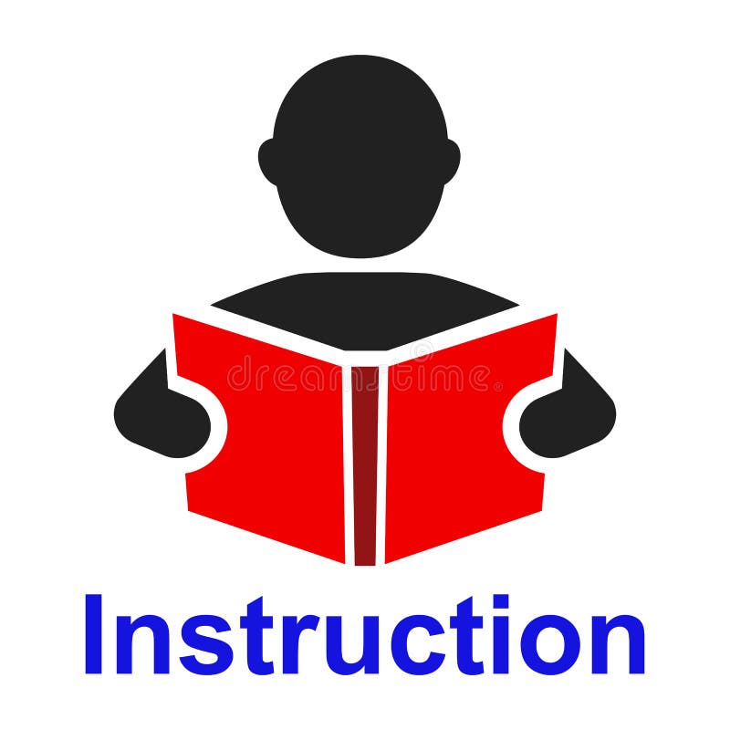 Man read a book simple icon. Education symbol. Instruction manual icon - vector vector illustration