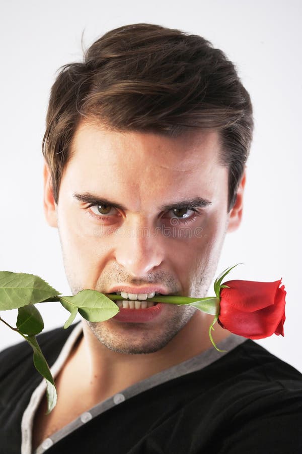 man-red-rose-his-mouth-isolated-white-36