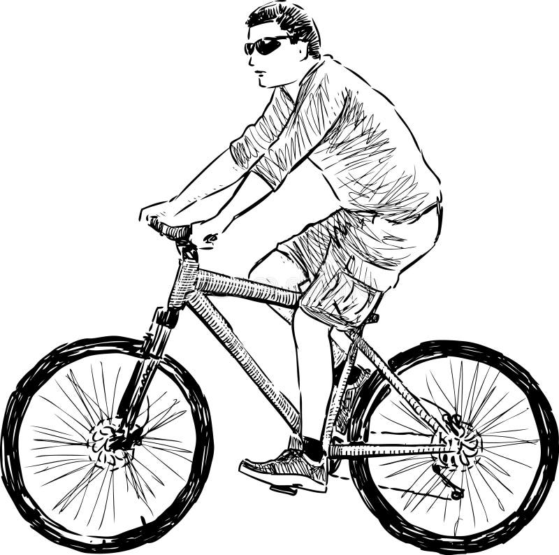 Collection 102+ Images how to draw a person on a bike Excellent