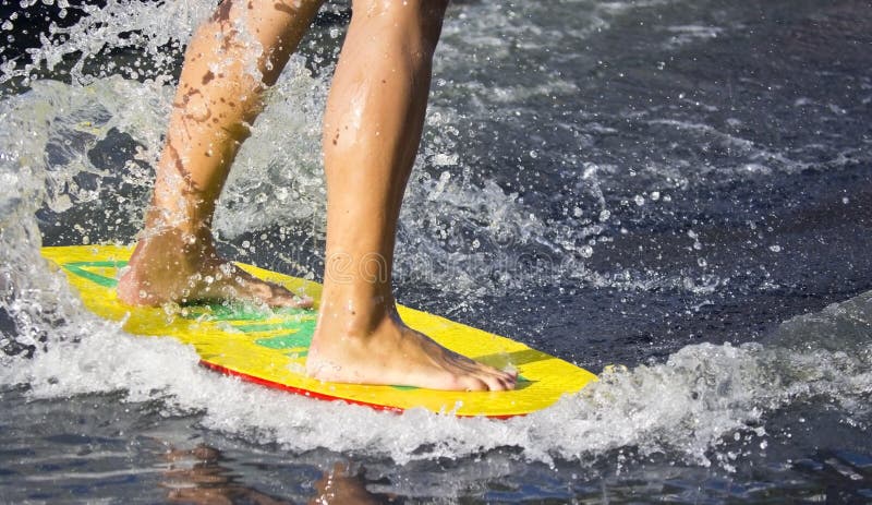 Man riding water