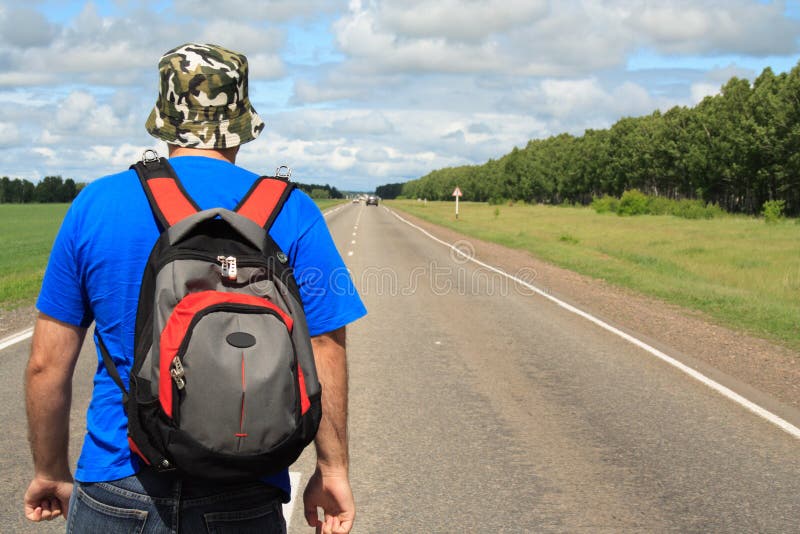 Man on road