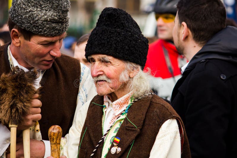 Man in Romanian traditional costume royalty free stock photography