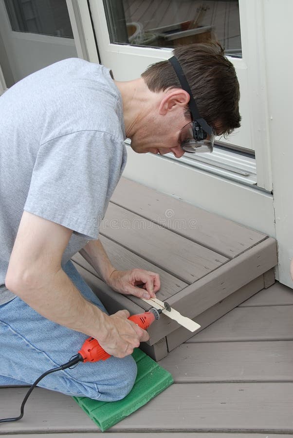 Man Rotary Drill royalty free stock photos