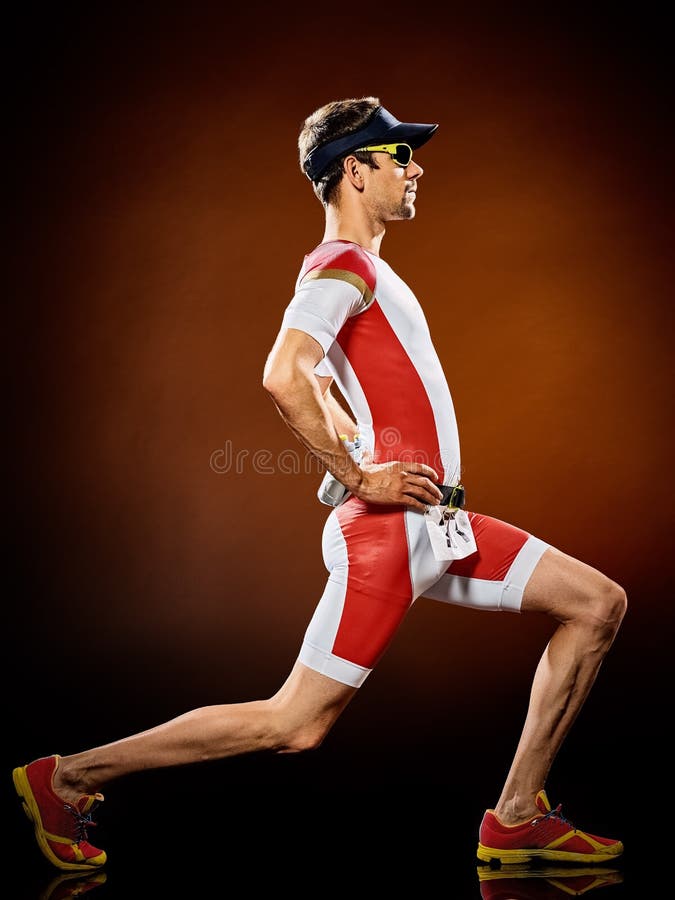 Man Triathlon Iron Man Athlete Runners Running Stock Image Image of ironman, silhouette 41871155