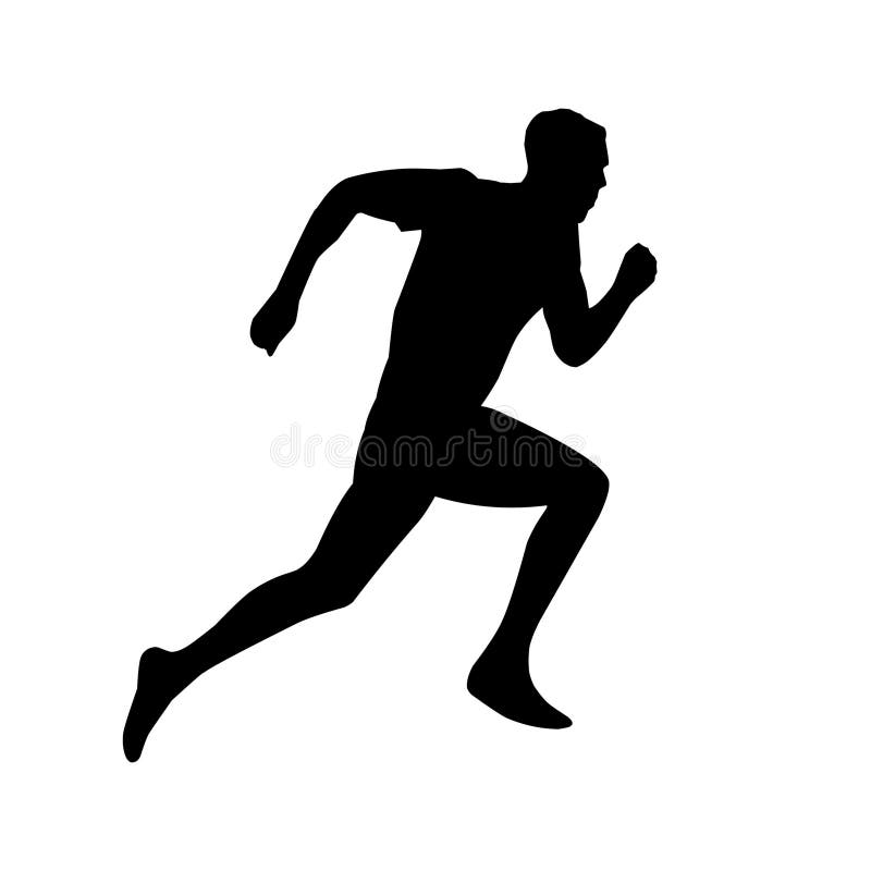 The man is runner silhouette vector Pro Vector royalty free illustration