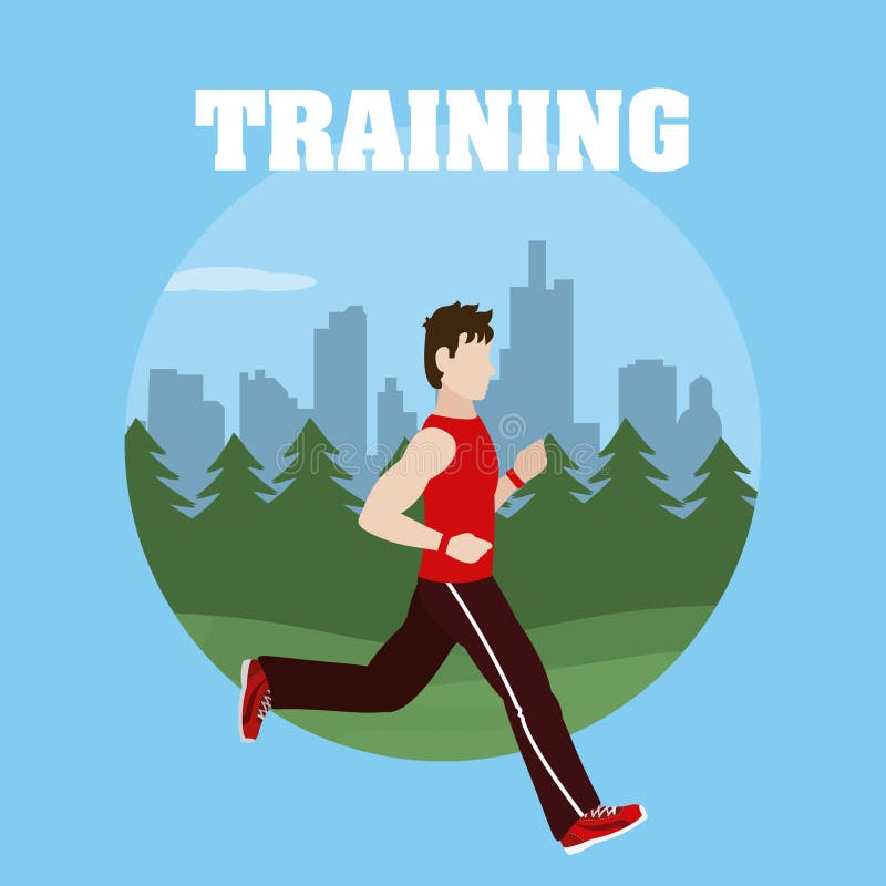 Man running training