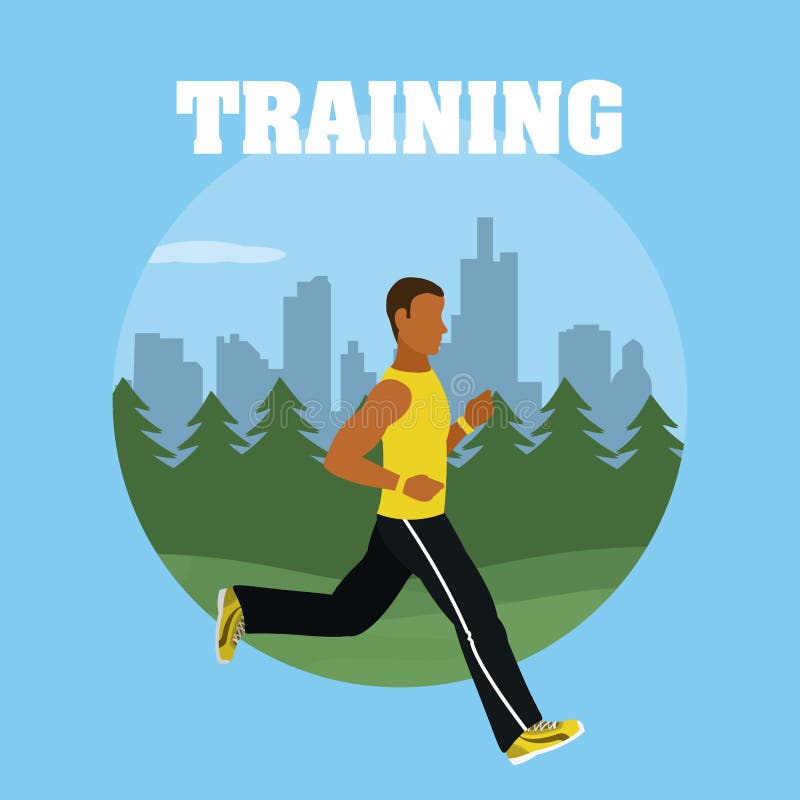 Man running training