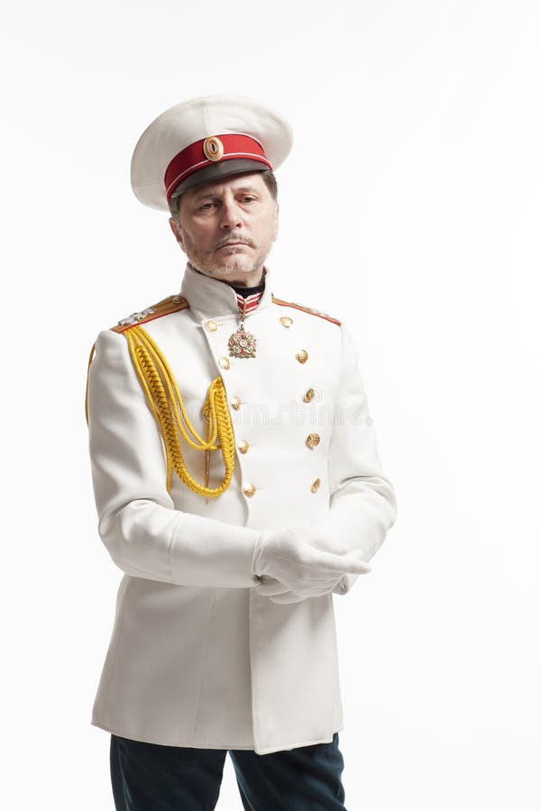 Man in Russian Officer Coat Stock Photo - Image of russian, attraction ...