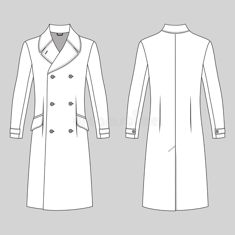 Man`s coat stock vector. Illustration of clothes, cloak - 81402078