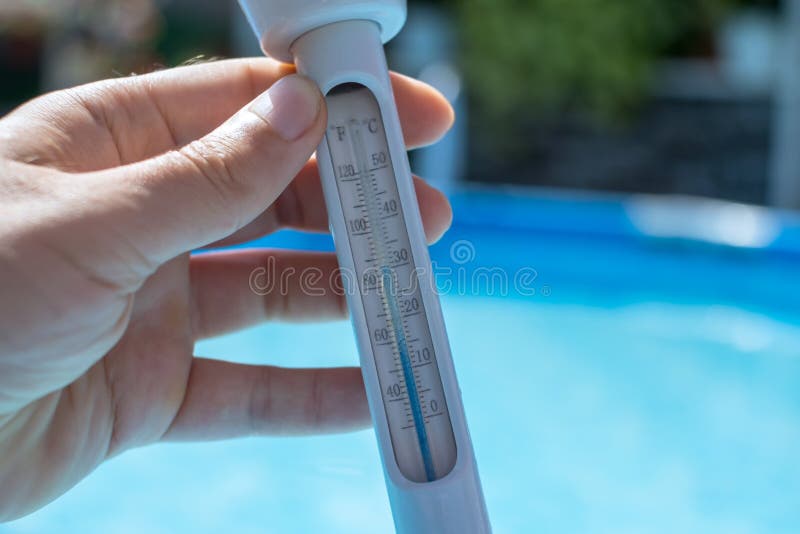 Swimming Pool Thermometer Stock Photo - Download Image Now - Swimming Pool,  Heat - Temperature, Thermometer - iStock