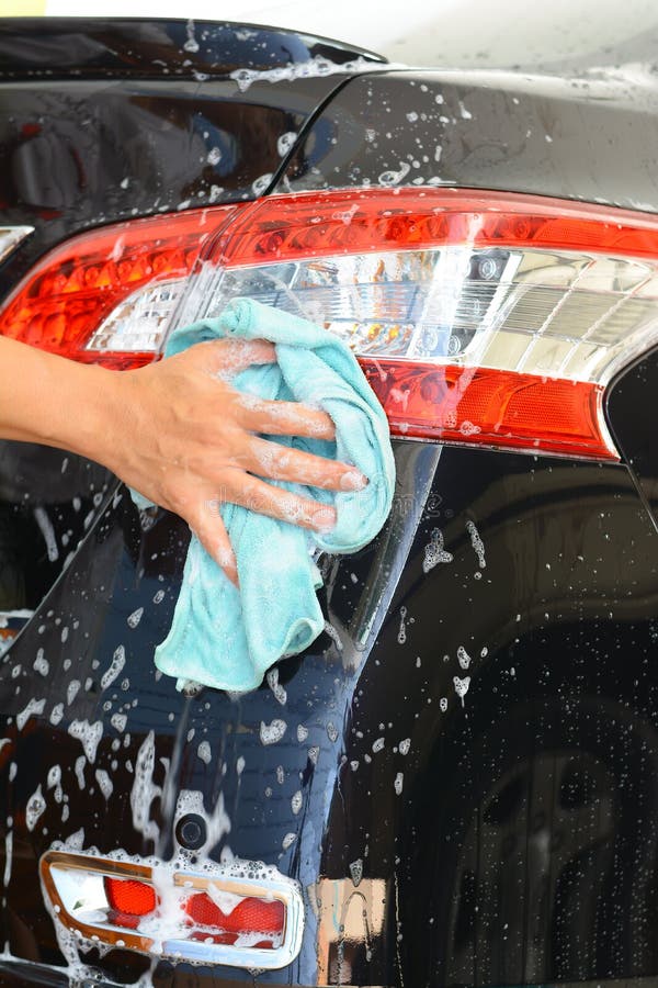 Man S Hand Washing a Soapy with a Cloth Stock Photo Image of scrub