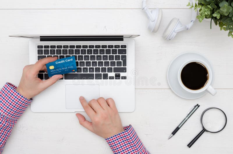 Online shopping with credit card