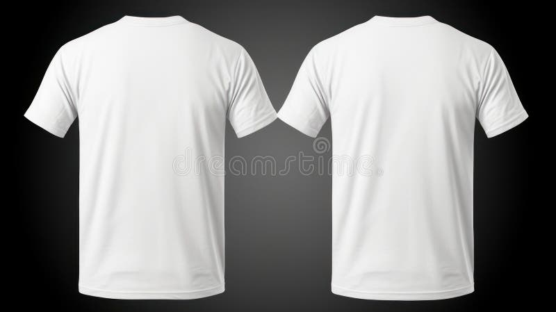 Front 34 Back Views Of Black Tshirt Isolated On White Background With Paths  Regular Style Stock Photo - Download Image Now - iStock