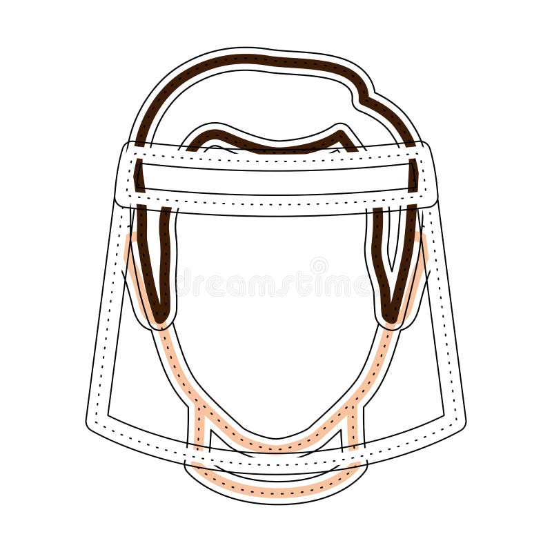 Man with a safety visor stock vector. Illustration of icon 184224743
