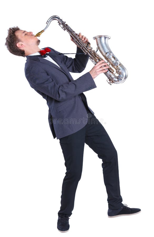 Man with saxophone