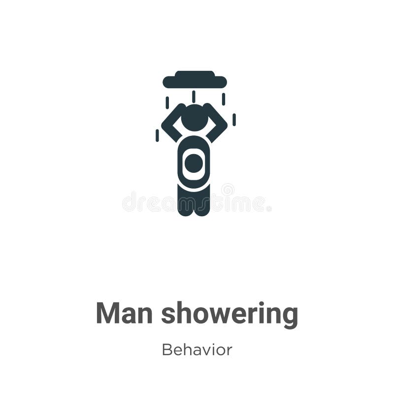 Man schimmert das Vektorsymbol auf weißem Hintergrund Flat Vektor Man Duwering Symbol-Symbol-Zeichen aus der modernen Verhaltenss vektor abbildung