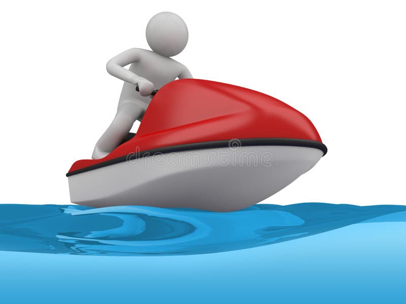 Man on scooter royalty free illustration