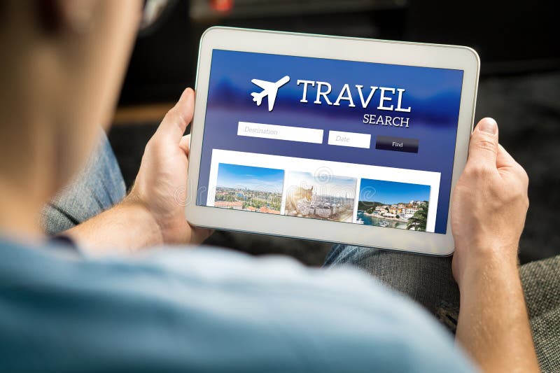 Man searching cheap flights, hotel or holiday package online. Man searching cheap flights, hotel or holiday package on internet by using online travel search stock image Man searching cheap flights, hotel or holiday package online. Man searching cheap flights, hotel or holiday package on internet by using online travel search stock image