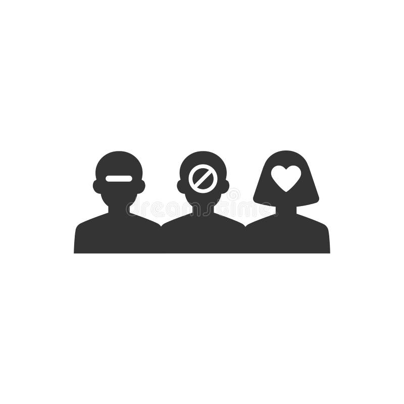 Man selection icon stock illustration
