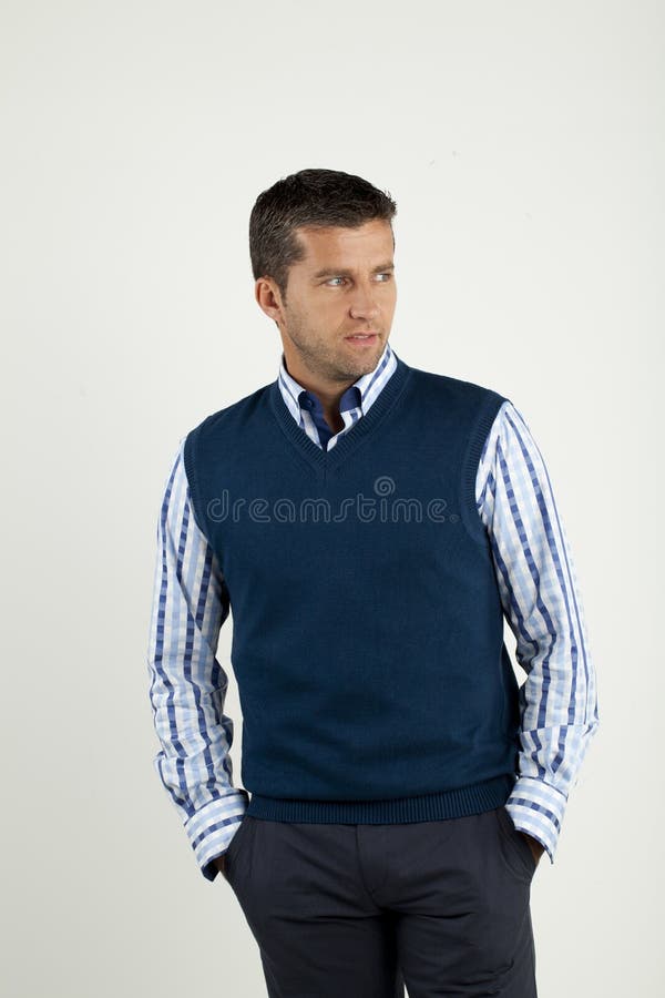 Man in shirt and vest stock images Man in shirt and vest stock images