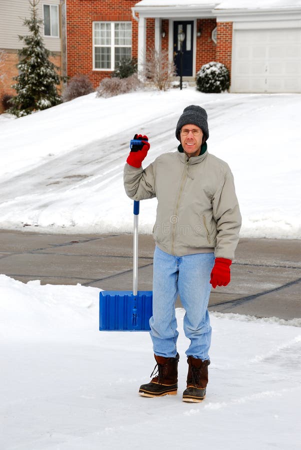 Man Shoveling Snow Royalty Free Stock Photography Image 1937117