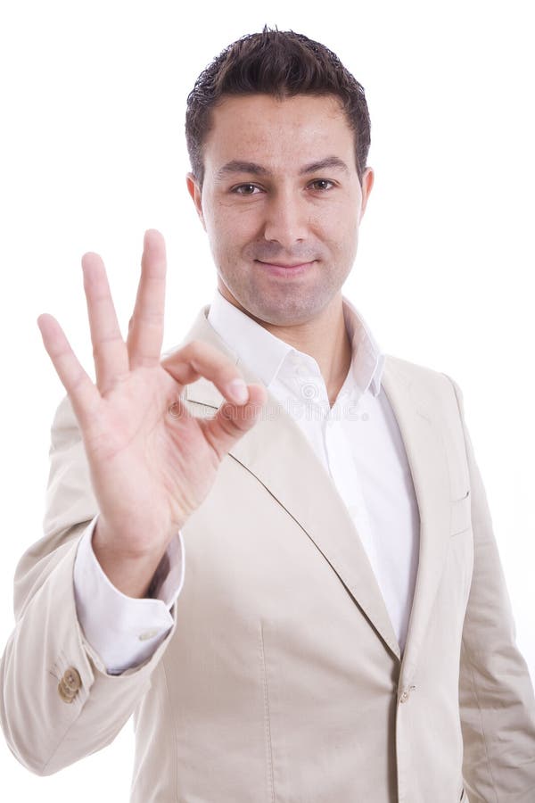 Man showing ok gesture