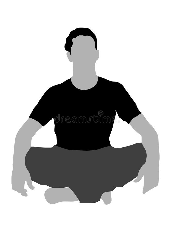 Man sitting with crossed legs