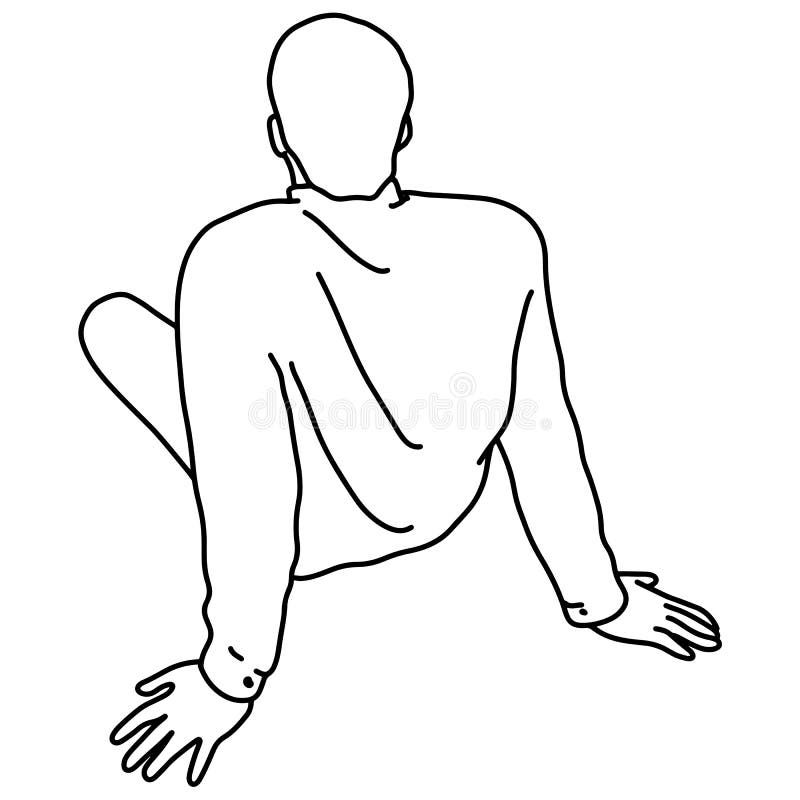 How To Draw A Person Sitting Down - pic-connect