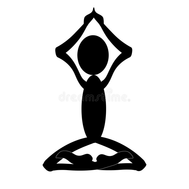 Man Sitting in Lotus Position Meditating with Chakra Stock Vector ...