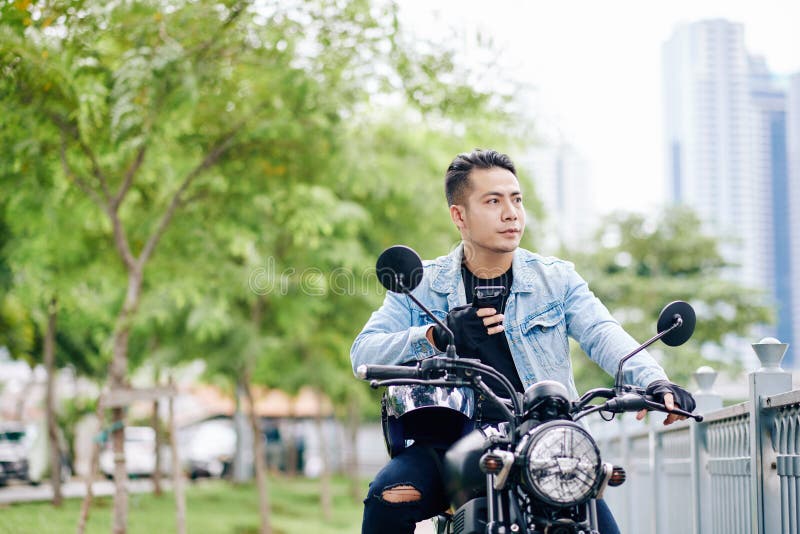Asian Male Motorcycle Stock Photos and Images - 123RF