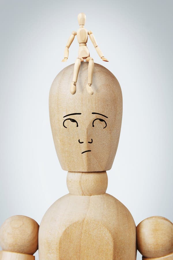 Man with a Small Another Man Sitting on His Head Stock Photo Image of