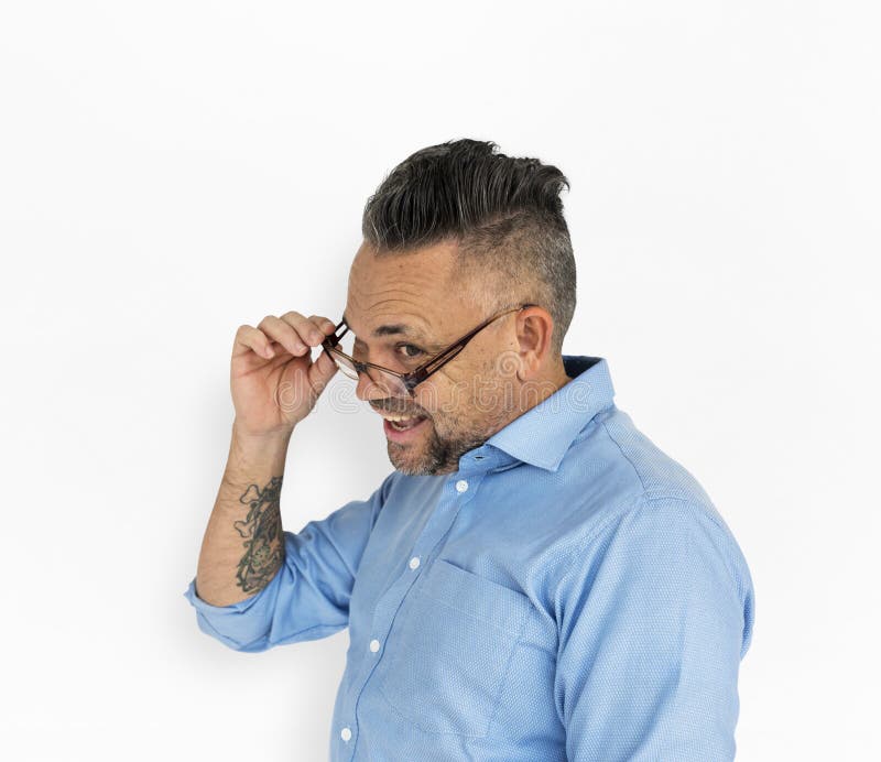 Man Smiling Happiness Portrait Concept stock images