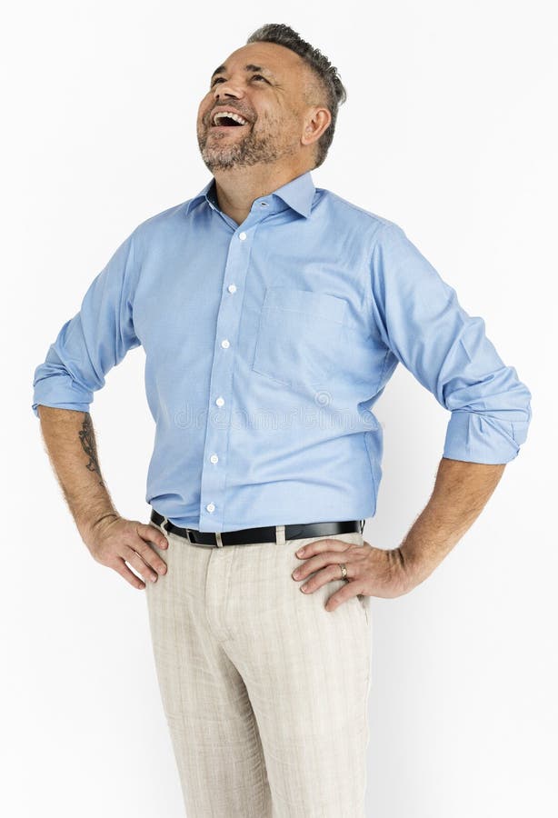 Man Smiling Happiness Portrait Concept stock photography