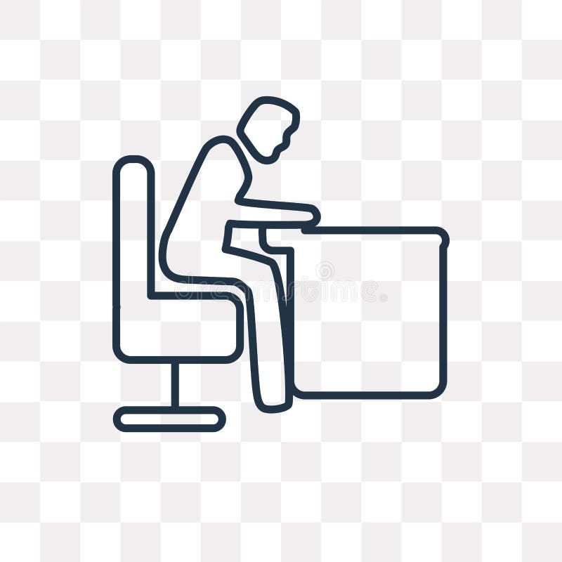 Man Snoozing vector icon isolated on transparent background, lin royalty free illustration