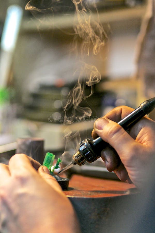 Man Soldering Ring Hands Jewelry Stock Photos Free & Royalty