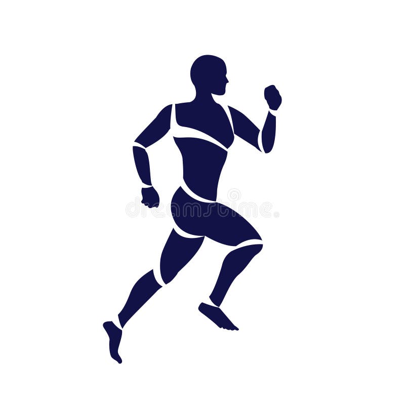 Man sprint running flat icon for exercise apps and websites stock illustration Man sprint running flat icon for exercise apps and websites stock illustration