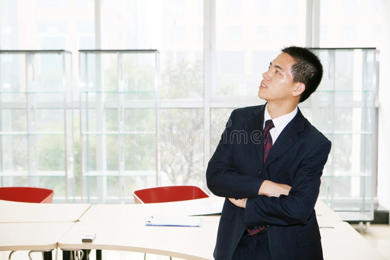 Man standing in office building