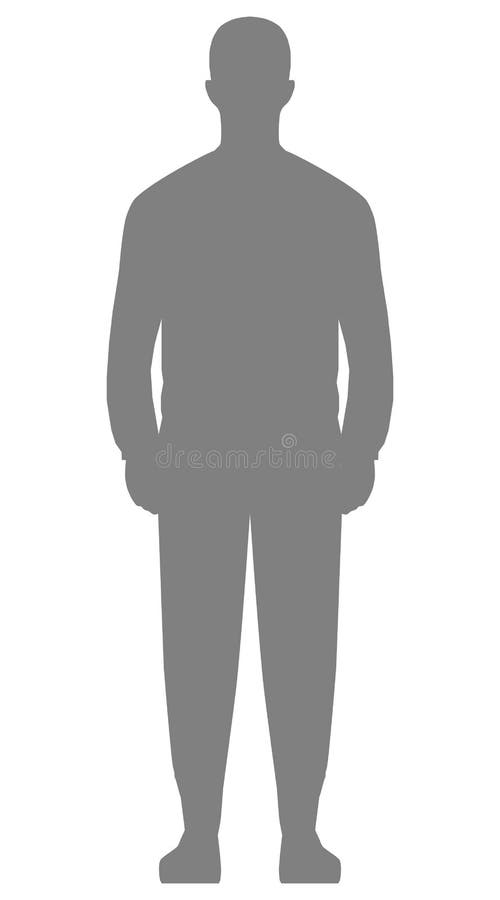 Man Standing Silhouette - Gray Simple, Isolated - Vector Stock Vector -  Illustration of human, horizontal: 138235195